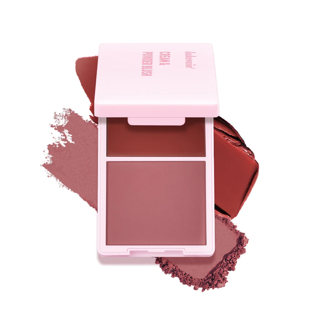 Creme & Powder Blush Duo Long Wearing Matte & Dewy Finish High Pigment Pink Candy Peach Blush Palette Vibrant Orange Red Blush Peaceful Pleasures Health and Wellness 3