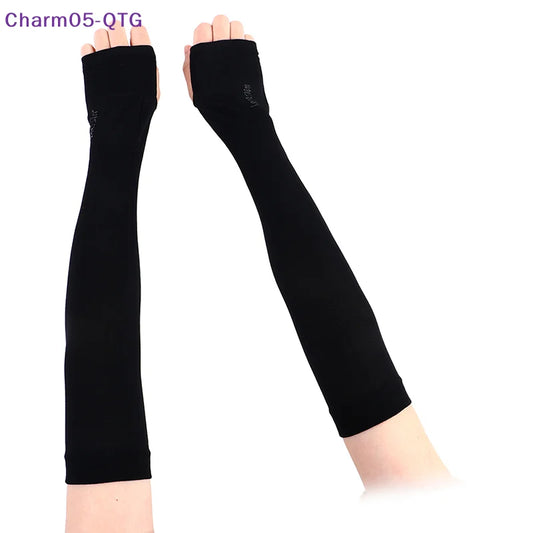 Hot！Ice Silk Sleeve Sunscreen Cuff Arm Uv Sun Protect AntiSlip Summer Outdoor Riding Peaceful Pleasures Health and Wellness