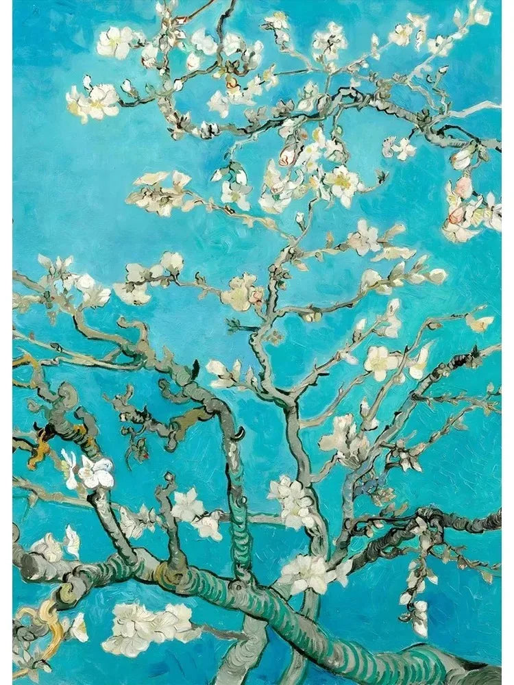 Vincent Van Gogh Classic Collection Art Poster Canvas Painting Terrace At Night Irises Wall Picture Print Living Room Home Decor Peaceful Pleasures Health and Wellness 30X40CM A4