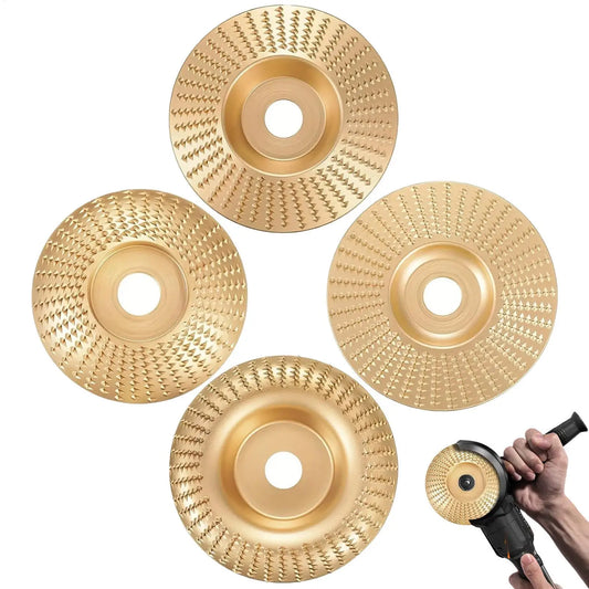 4-Pc Angle Grinder Wood Carving Disc Set – 4/4.5 Inch Grinder Disc Set Peaceful Pleasures Health and Wellness