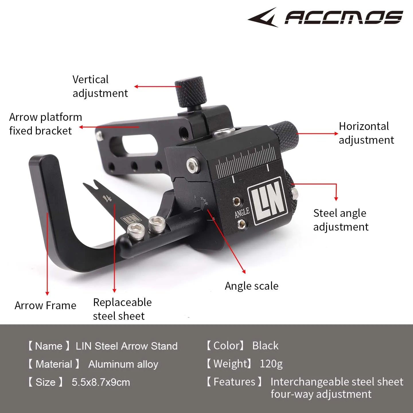 Archery Right Hand Compound Bow Arrow Rest Durable Steel Blade Micro