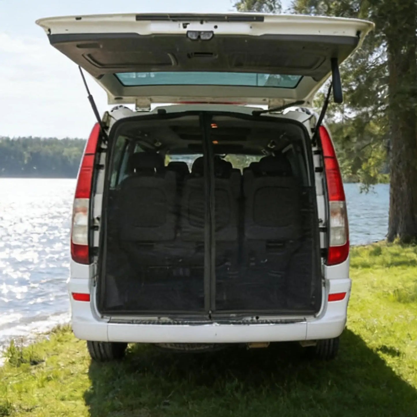 58x57" Truck Tailgate Mesh Screen – Magnetic, UV & Bug Proof