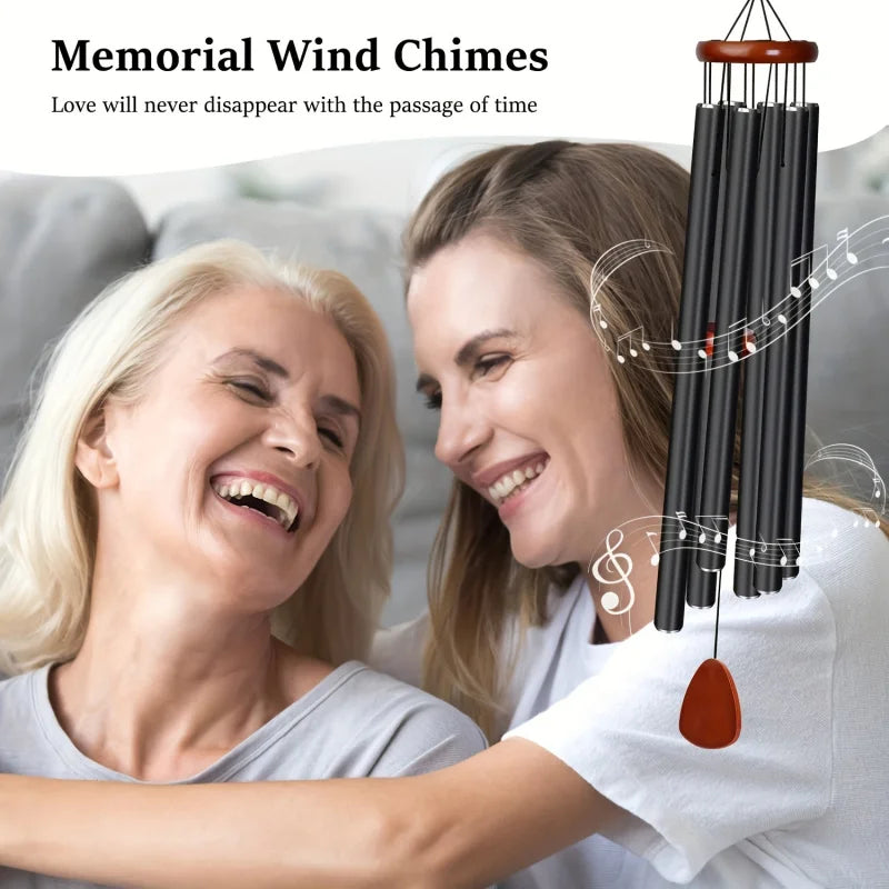 [25" Deep Tone Aluminum Chimes] "Etherial" 25" Deep Tone Aluminum Wind Chimes - Perfect For Porch & Garden Decor Peaceful Pleasures Health and Wellness