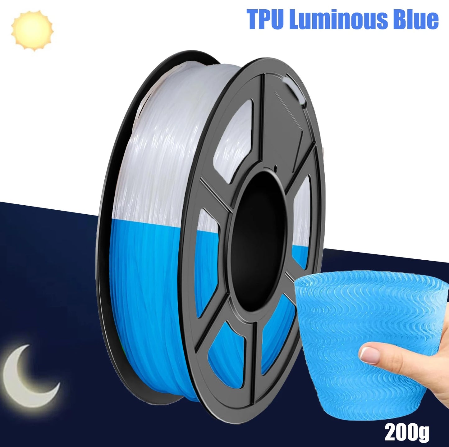Color Changing Rainbow TPU Filament 95A – Flexible 3D Printing