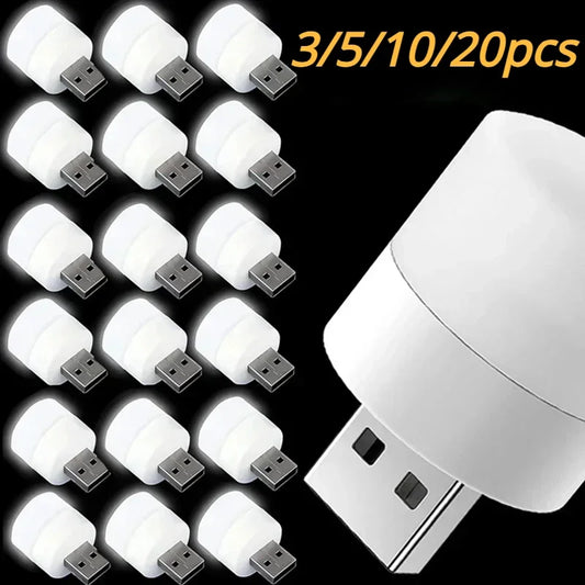 Mini USB LED Night Light – Plug-In Portable Lamp for Reading LED Night Light Peaceful Pleasures Health and Wellness