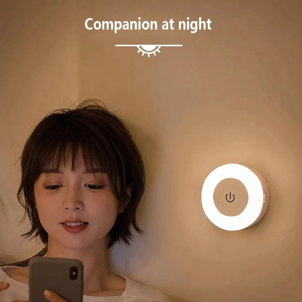 USB Rechargeable Magnetic LED Night Light | Touch Dimmer