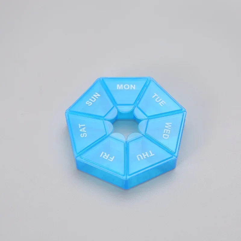 New 7 Days Pill Medicine Box Weekly Tablet Holder Portable Travel Mini Small Pill Box Pills Cases Storage Organizer Container Peaceful Pleasures Health and Wellness NO.5