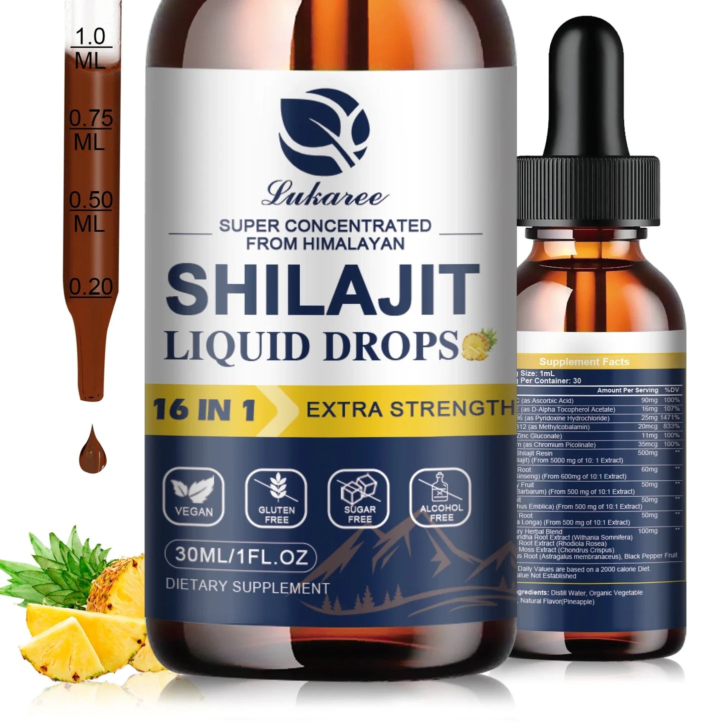 Shilajit Drops – 85+ Trace Minerals & Fulvic Acid | 30ml