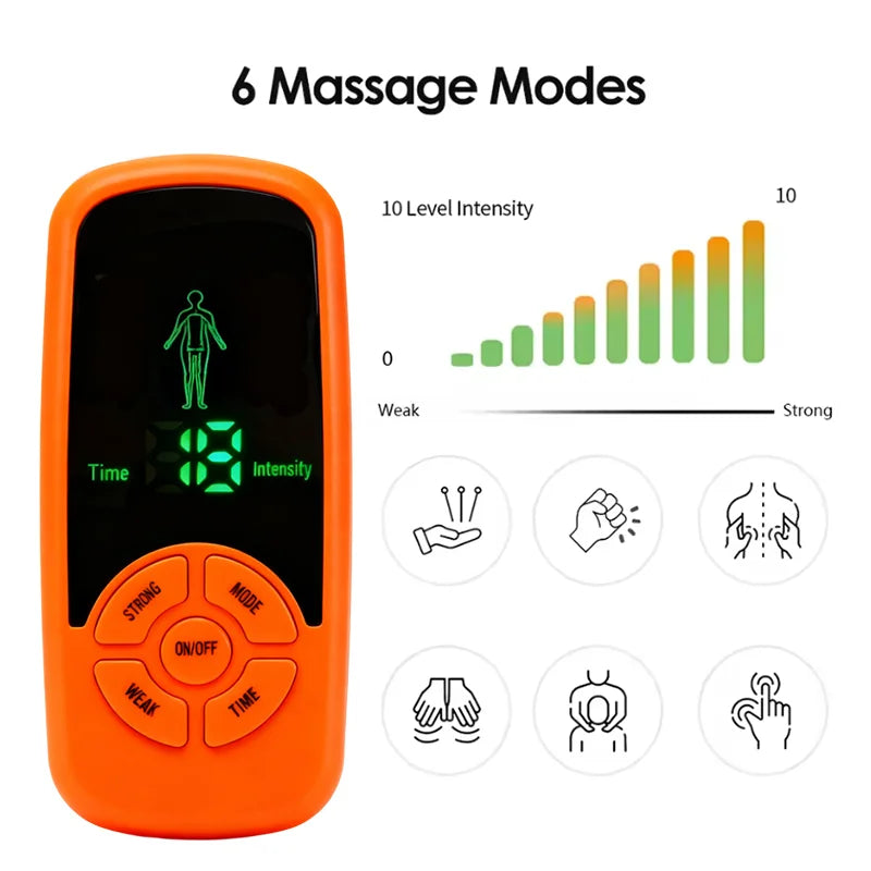 Multifunctional Digital Modes Massage Device ECG Neck Massage Machine Mini Muscle Device Peaceful Pleasures Health and Wellness