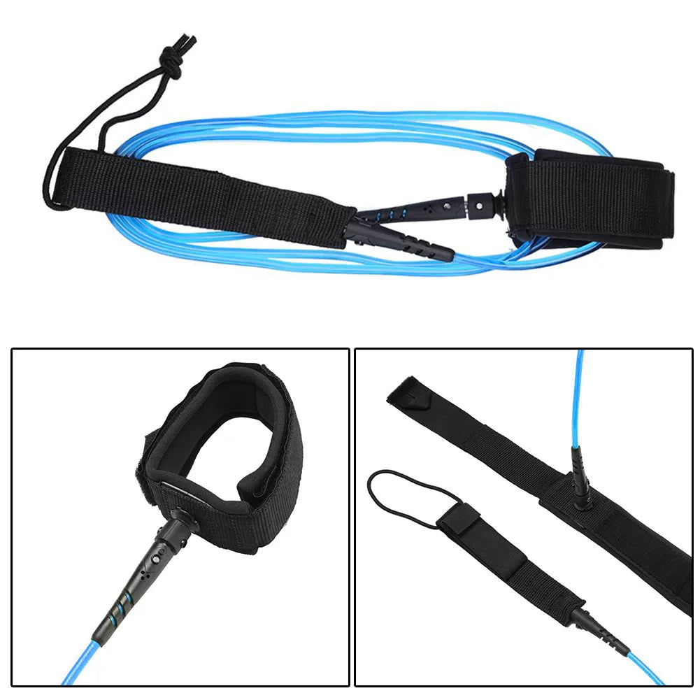6ft Surfboard Ankle Leash Surfing Surfboard Longboard Safety Elastic Leg Rope Peaceful Pleasures Health and Wellness