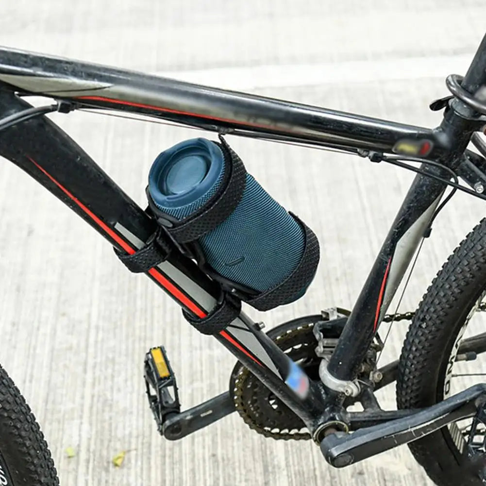 Adjustable Anti‑Slip Speaker Mount Strap Holder Universal Bicycle Speaker or Water Cup Bracket for Bike Golf Cart Boat Railing Peaceful Pleasures Health and Wellness