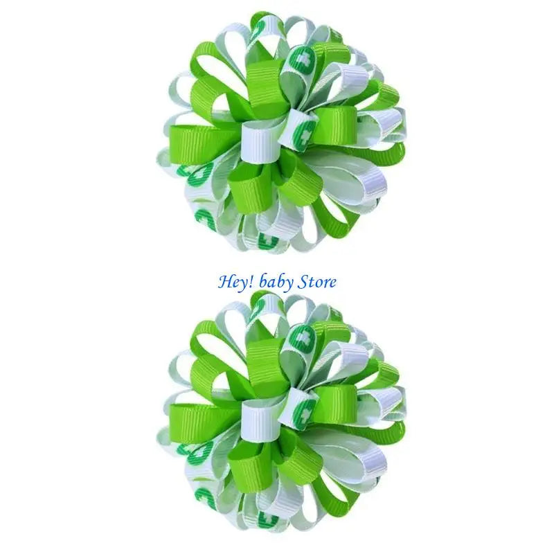 St. Patrick's Day Baby Hair Bows – Irish Festival Clips for Girls
