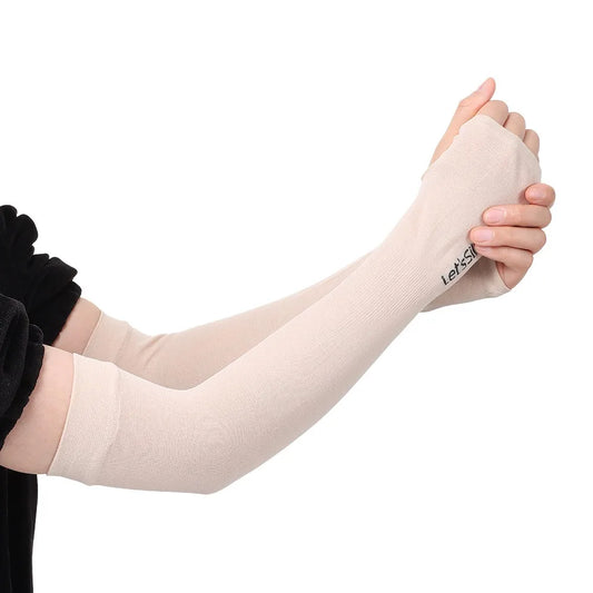 UV Protection Arm Sleeves – Cooling, Breathable & Quick Dry Sun Protection Sleeves Oasis Select Nude-Exposed Finger