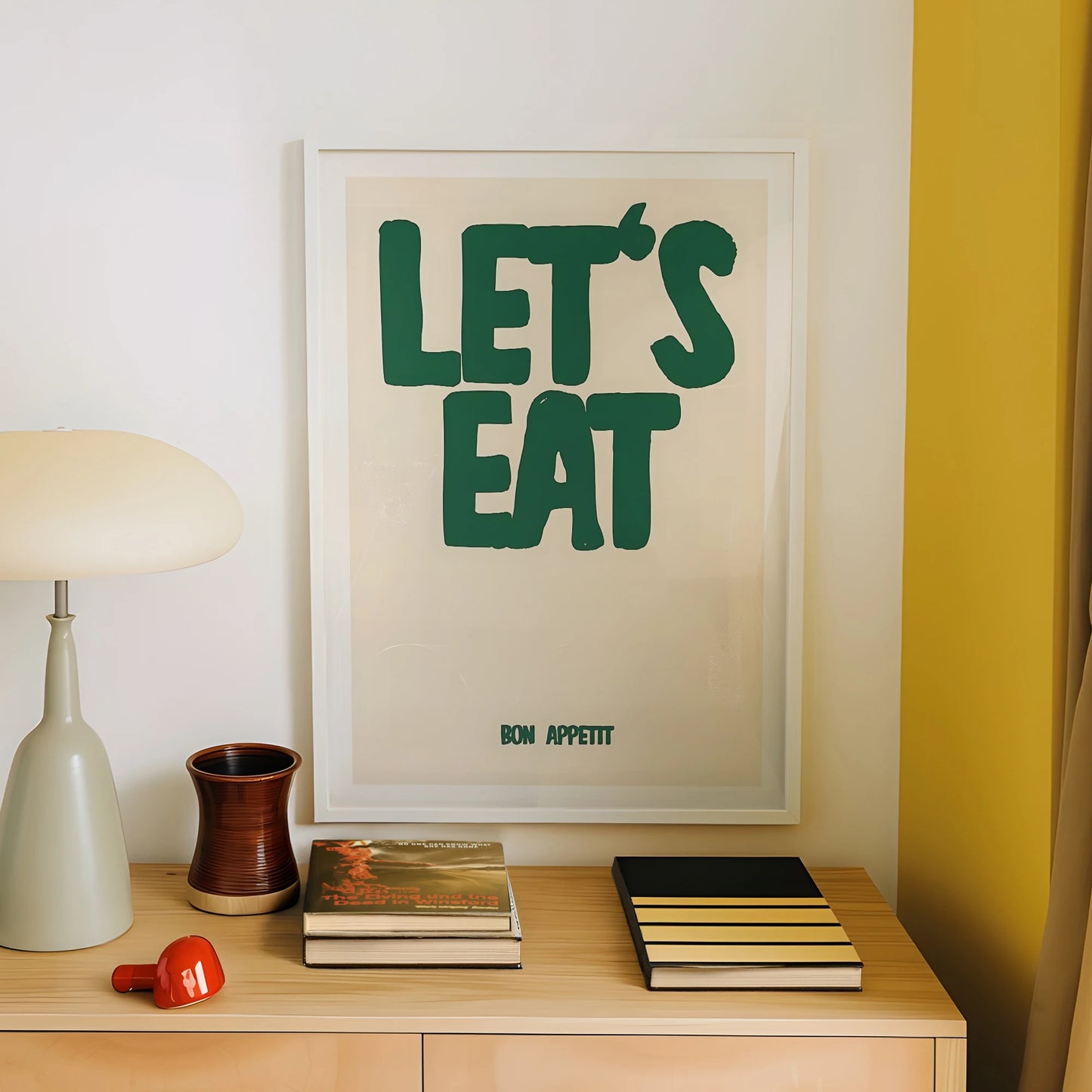 Let's Eat Kitchen Canvas Wall Art Print | Home Decor