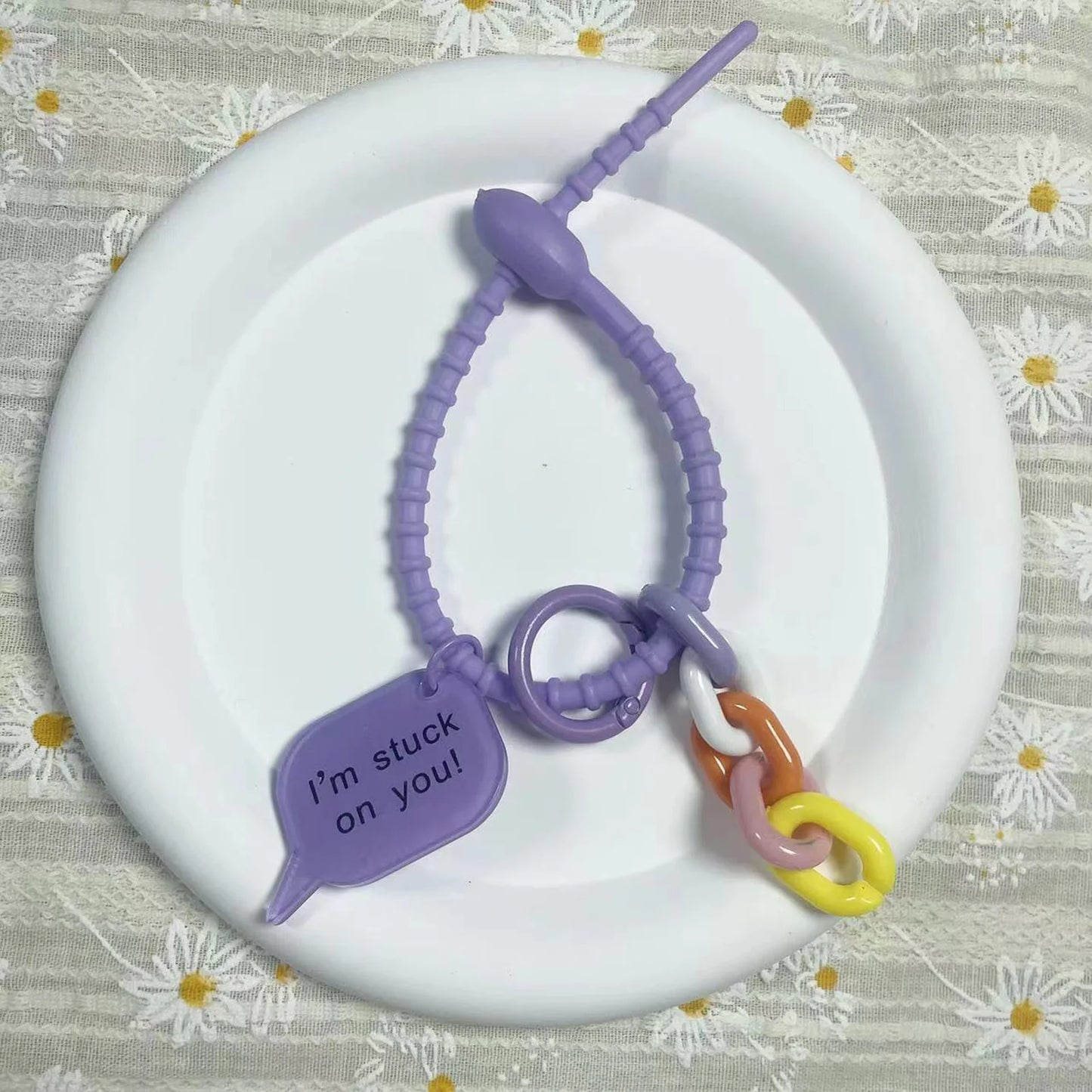 Fashionable Ribbon Keychain Small Monster Doll Anti Lost Hanging Accessories for Birthday Anniversary Gifts Peaceful Pleasures Health and Wellness