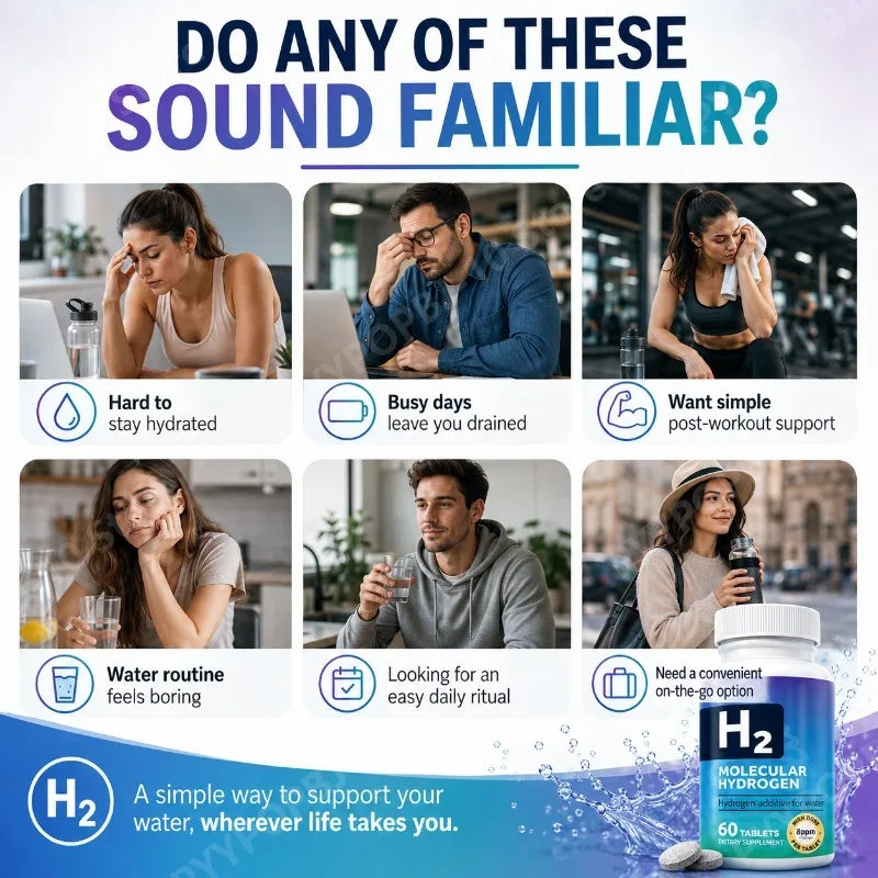 Molecular Hydrogen Tablets 8ppm H₂ + Magnesium | 60 Tablets