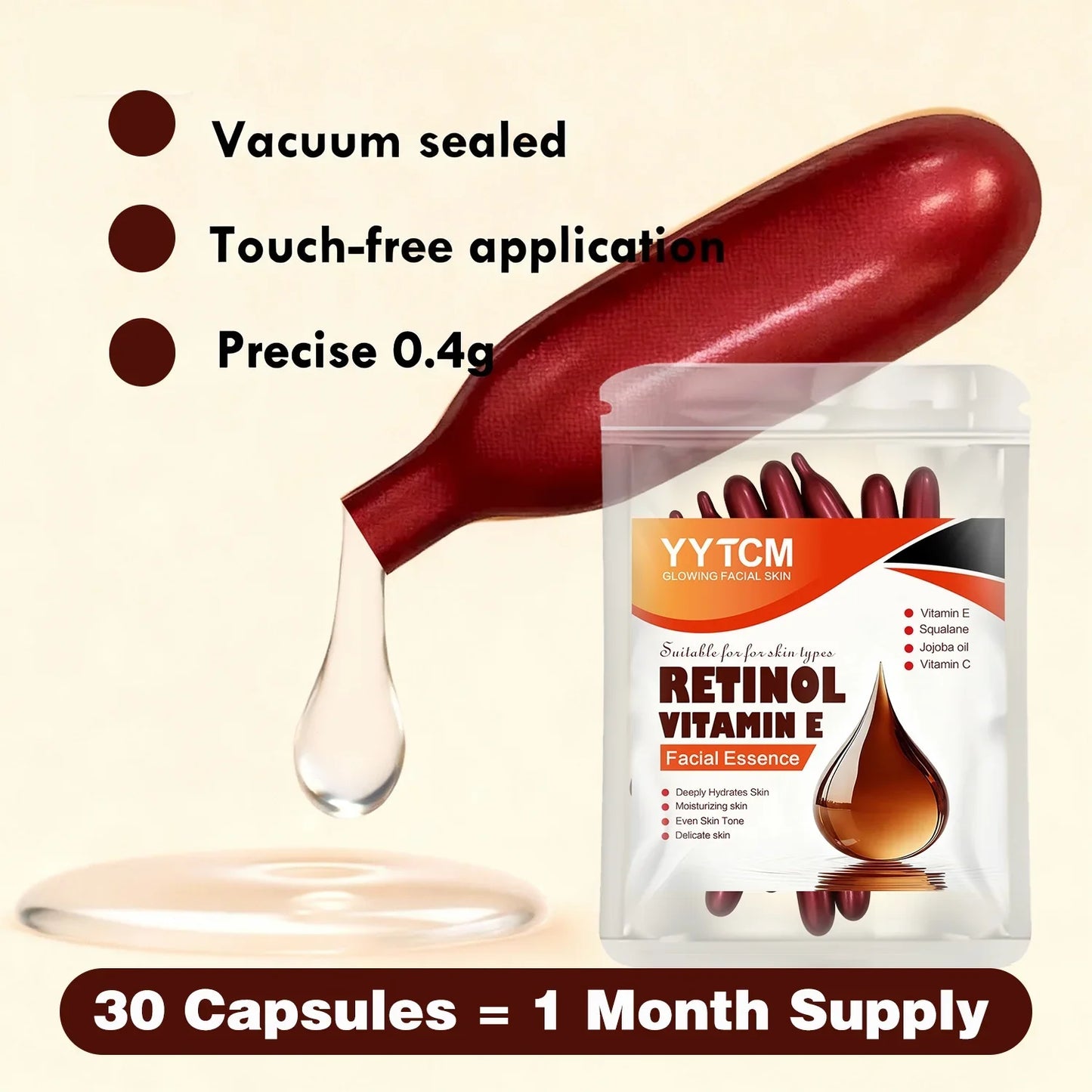 Retinol & Vitamin E Capsule Serum – Brighten & Firm Skin
