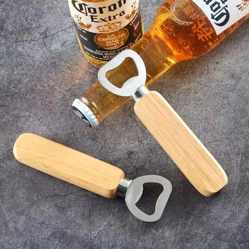10pcs Beer Bottle Opener Wooden Bottle Opener For Home Kitchen Bar Restaurant Party Gift Kitchen Accessories Gadget Peaceful Pleasures Health and Wellness
