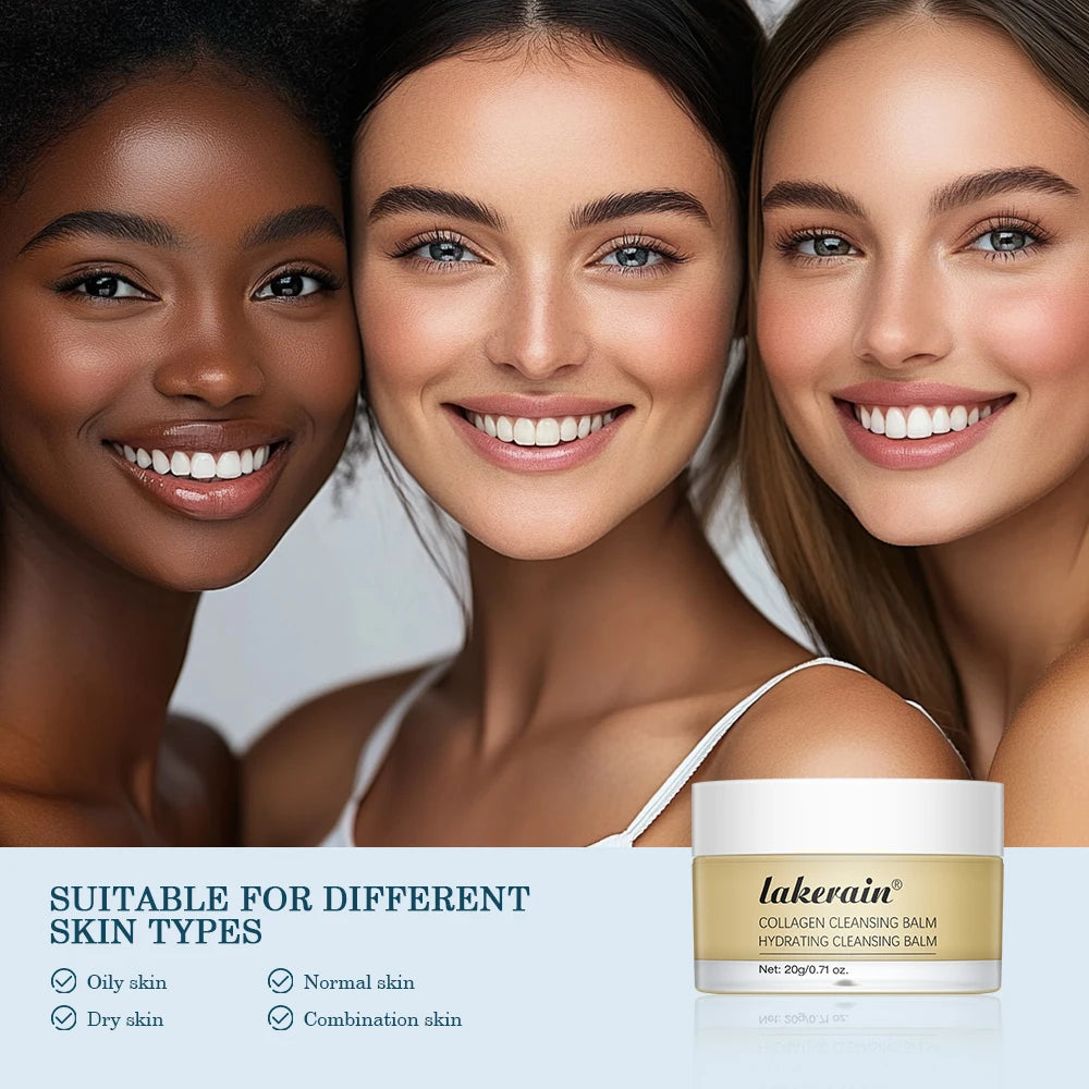 Rose Flavor Collagen Cleansing Balm Nourishing Cream Makeup Remover Mild Non-irritating Moisturizing Non-greasy Cleansing Balm Peaceful Pleasures Health and Wellness