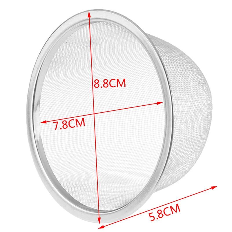 5cm/6cm/7cm/8cm/8.8cm/9.5cm Household Kitchen Reusable Stainless Steel Mesh Tea Infuser Strainer Teapot Tea Leaf Spice Filter Peaceful Pleasures Health and Wellness A5