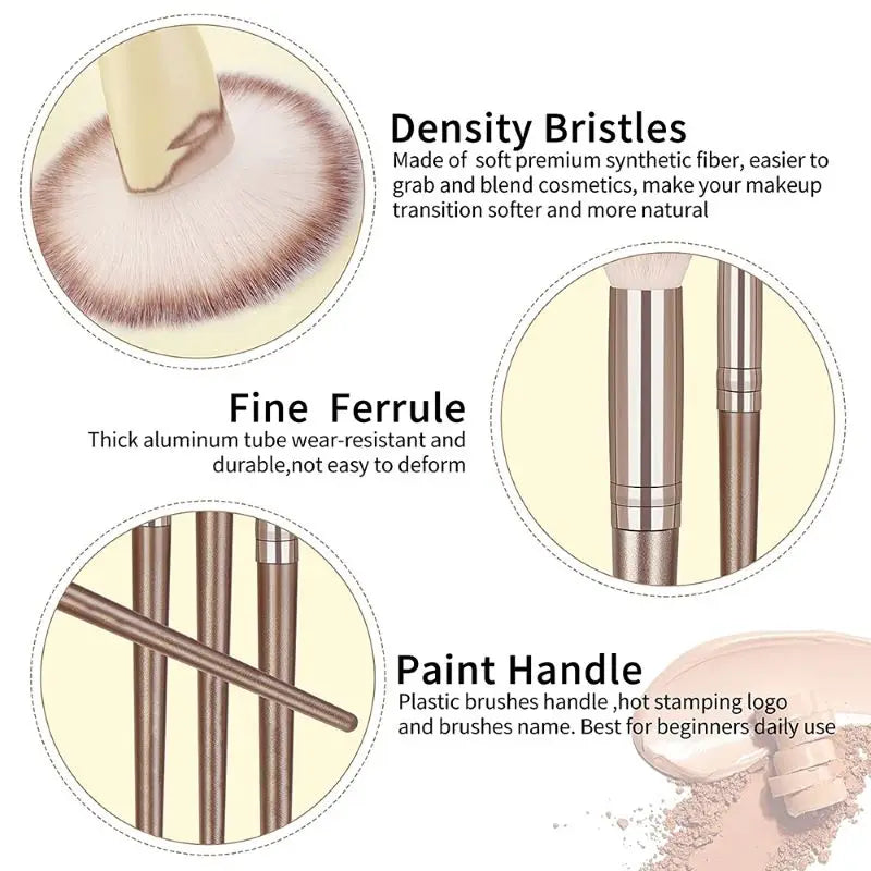 RUNTOIN 20-Piece Makeup Brush Set – Soft Fluffy Cosmetic Brushes Makeup Brush Set Peaceful Pleasures Health and Wellness