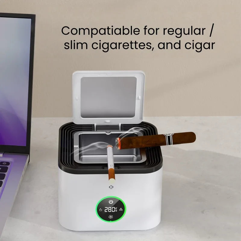 Smokeless Ashtray with Lid – USB HEPA Air Purifier