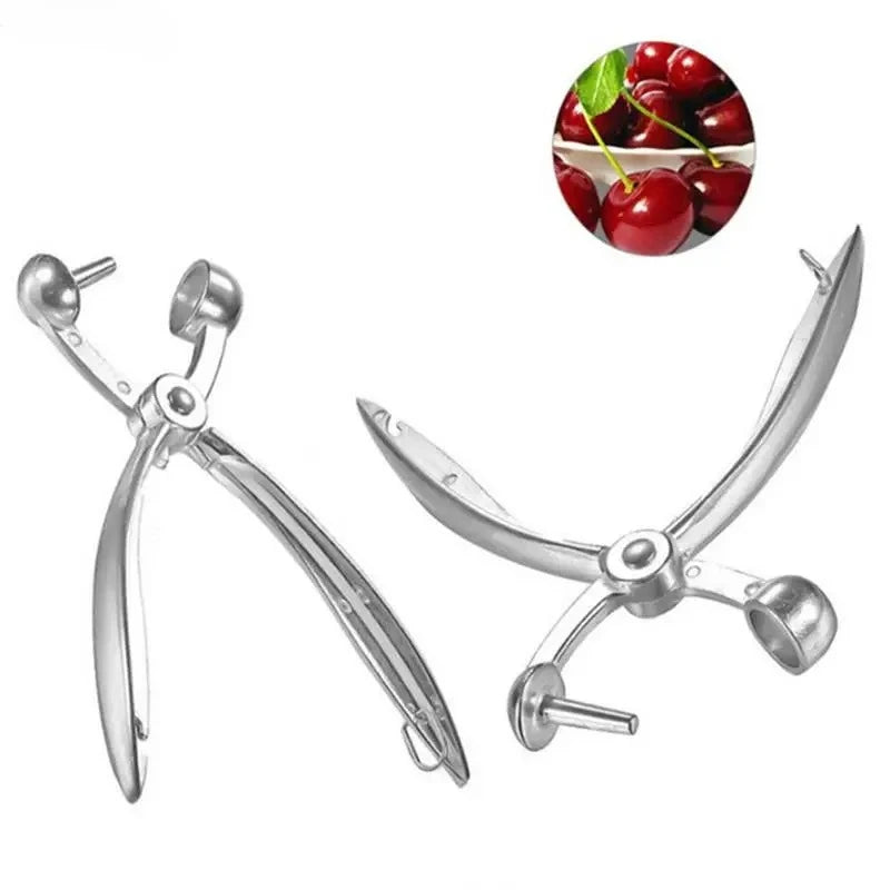 Aluminum Fruit Pit Remover New Creative Kitchen Fruit Gadgets Cherry Pit Remover Household Accessories Cherry Pit Remover Clip Peaceful Pleasures Health and Wellness