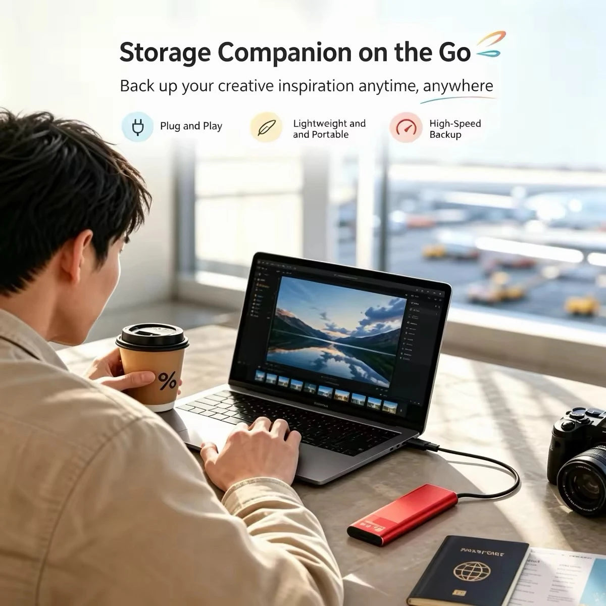 EOENKK 8TB Portable External SSD USB 3.2 Type-C Fast Drive