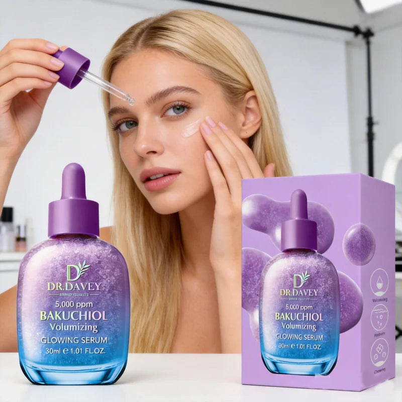 30ml Bakuchiol Volumizing Glowing Serum, Facial Care, Year-Round Hydration, Moisturizing, Suitable for Both Genders, Portable Peaceful Pleasures Health and Wellness