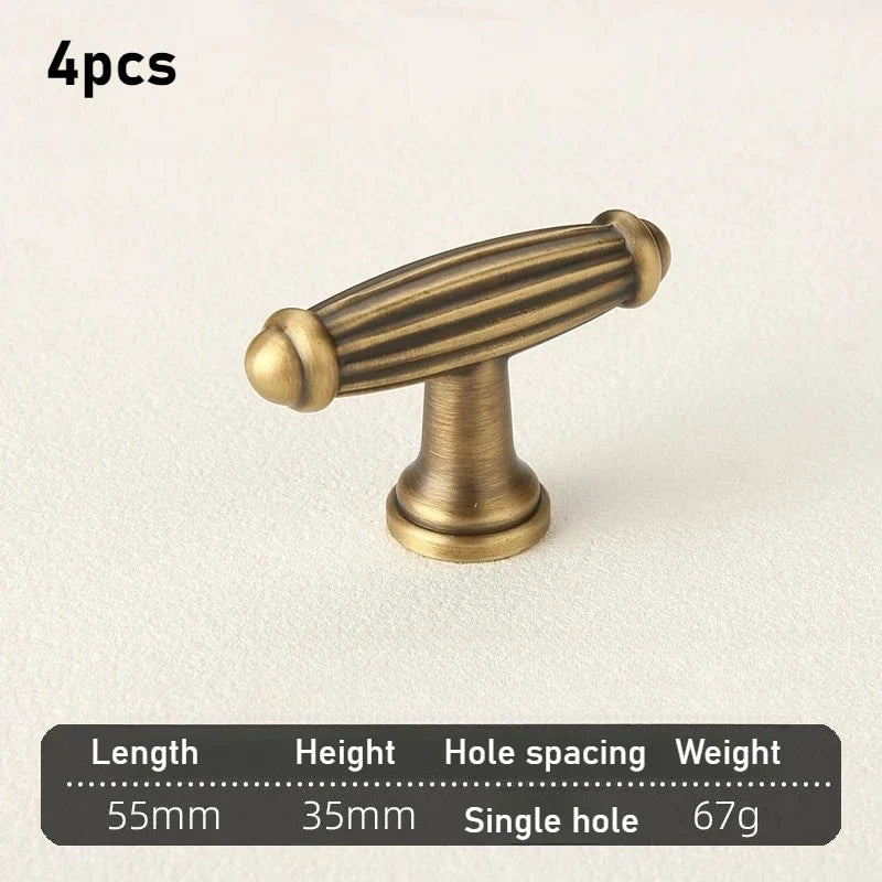 Brass French Cabinet Handle | Gold European Luxury Drawer Pull