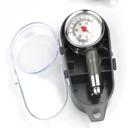 Mechanical High-precision Automotive Tire Pressure Gauge Box Tire Pressure Gauge Multi-functional Tire Pressure Gauge Peaceful Pleasures Health and Wellness black-1pc