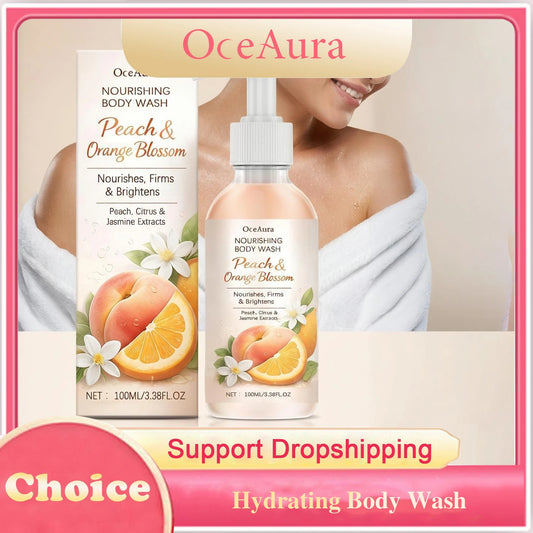 OceAura Hydrating Brightening Body Wash Shower Gel 100ml Moisturizing Shower Gel Peaceful Pleasures Health and Wellness