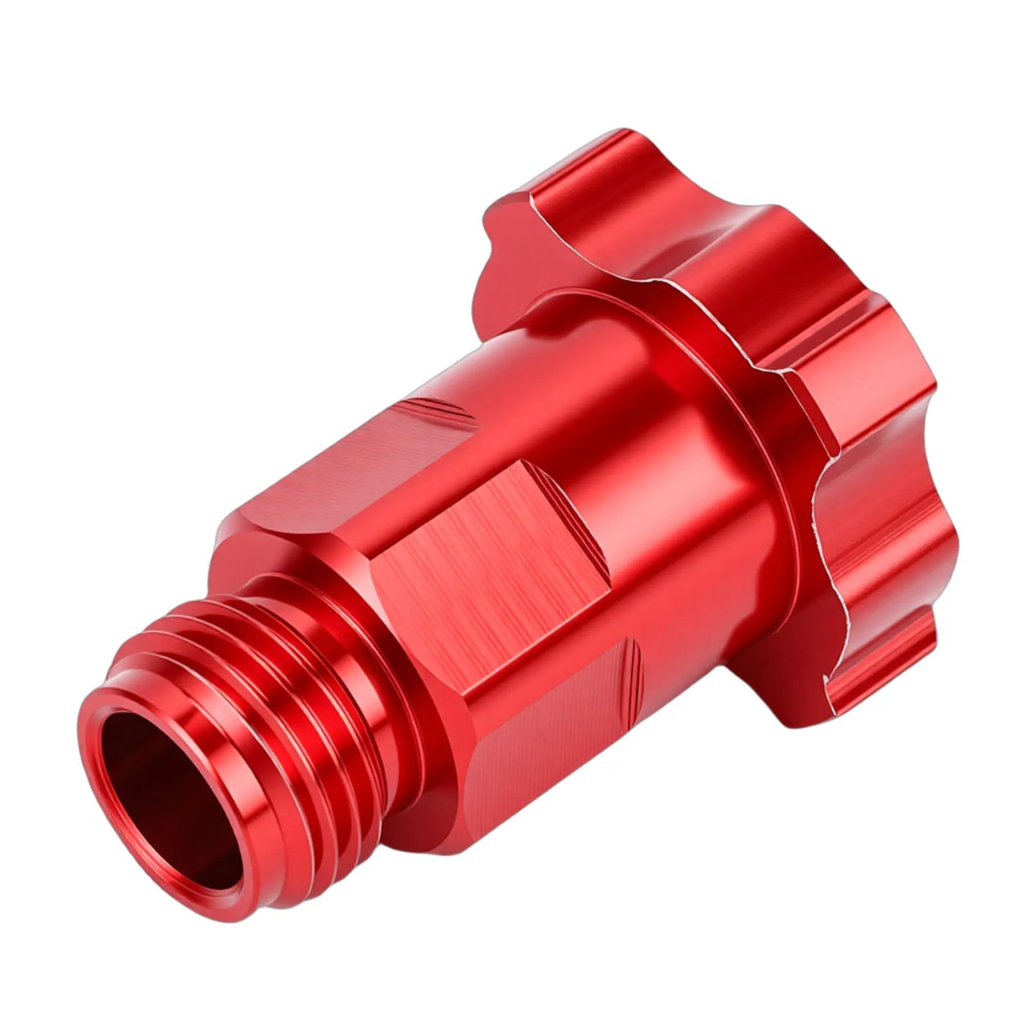 Spray Gun Cup Adapters Aluminum Alloy Paint Sprayer Cup Converter M16 Male Thread 1.5mm Pitch Red Paint Sprayer Cup Adapter Peaceful Pleasures Health and Wellness