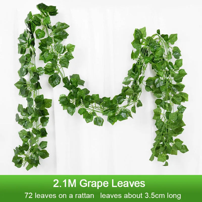 2.1M Artificial Ivy Garland Silk Vine Wall Hanging Decor