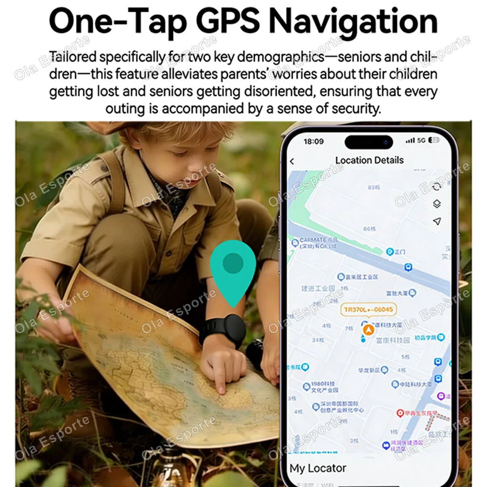 Smart Tracker Bracelet for Kids, Soft Silicone Waterproof Wristband, Lightweight GPS Tracker Watch Band Tracking Wristband New Peaceful Pleasures Health and Wellness
