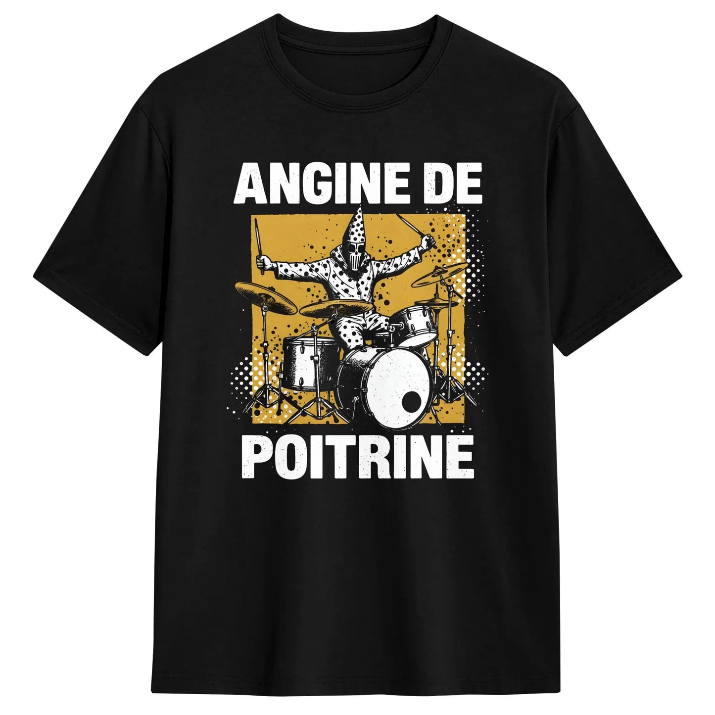 Men's T-Shirt Angine De Poitrine Band Fashion Cotton Tees Short Sleeve T Shirts O Neck Clothing Printed Peaceful Pleasures Health and Wellness 9 XL