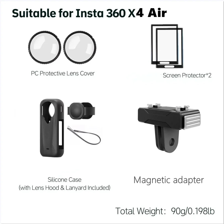 Insta360 X4 Air Accessories Kit – Screen Protector & Lens Guard