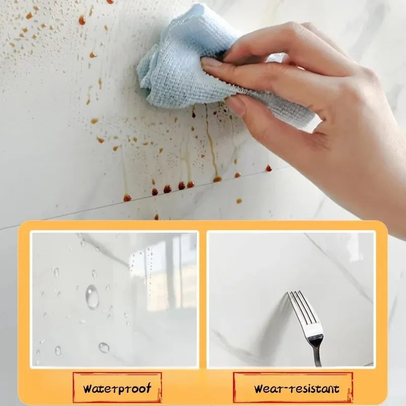 Marble Peel & Stick Floor Tiles – Self-Adhesive PVC 10–40 Pcs