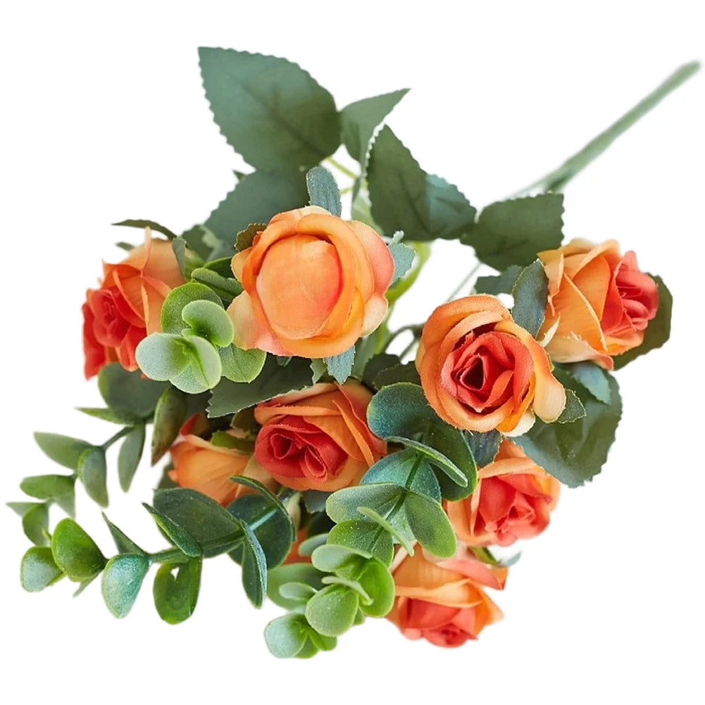 Artificial Rose Flower Bouquet Fake Silk Flowers Wedding Home Decor