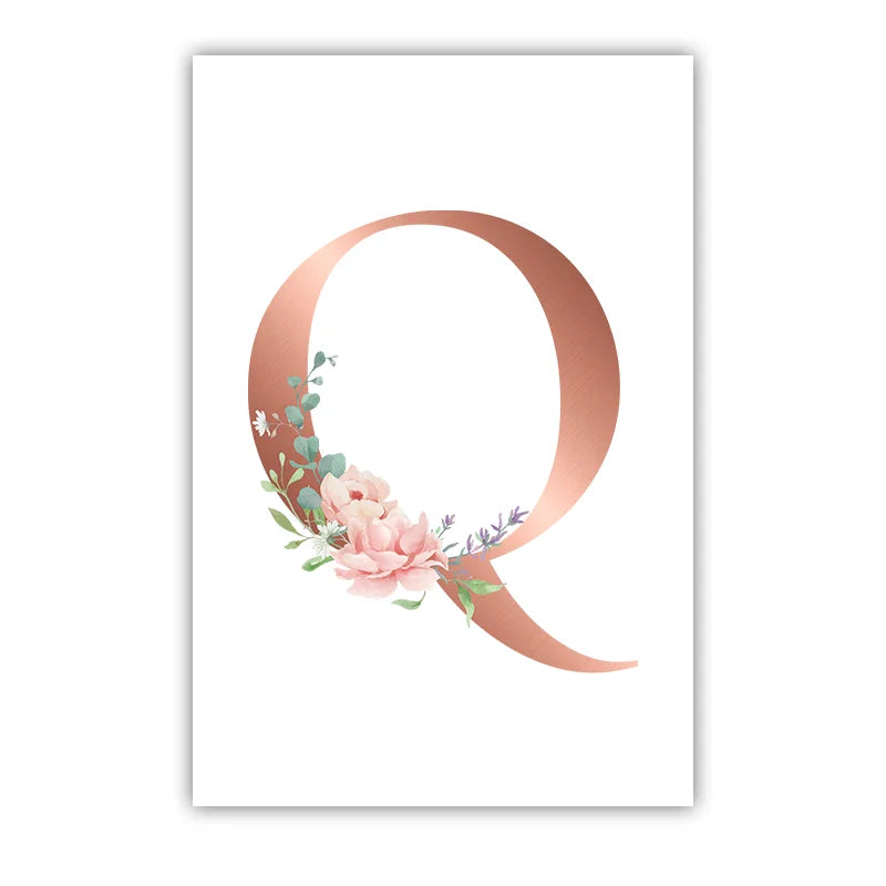 Custom Name Nursery Wall Art,pink Aesthetic wildflowers Canvas Painting, Nordic Poster Print for Baby, Toddler Kids Room Decor Peaceful Pleasures Health and Wellness Q 40x50cm No Frame China Mainland