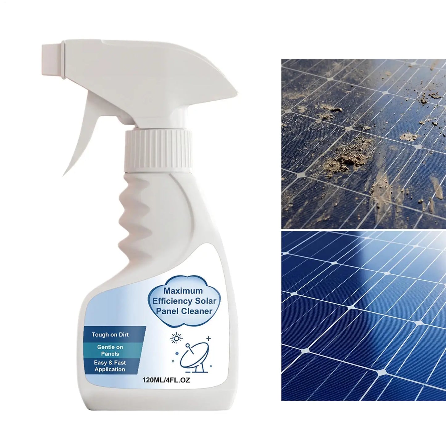 Solar Panel Cleaner Spray 120ml – Scratch-Free Formula