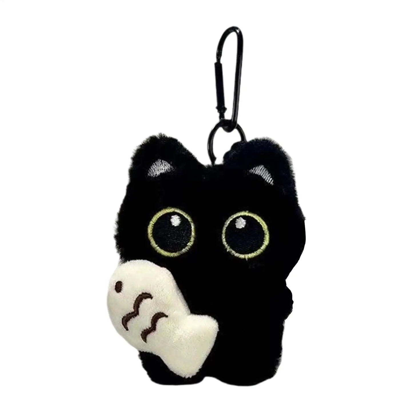 Black Cat Plush Keychain – Cute Soft Kitten Stuffed Pendant Plush Keychain Peaceful Pleasures Health and Wellness