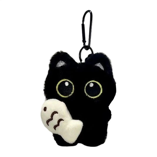 Black Cat Plush Keychain – Cute Soft Kitten Stuffed Pendant Plush Keychain Peaceful Pleasures Health and Wellness