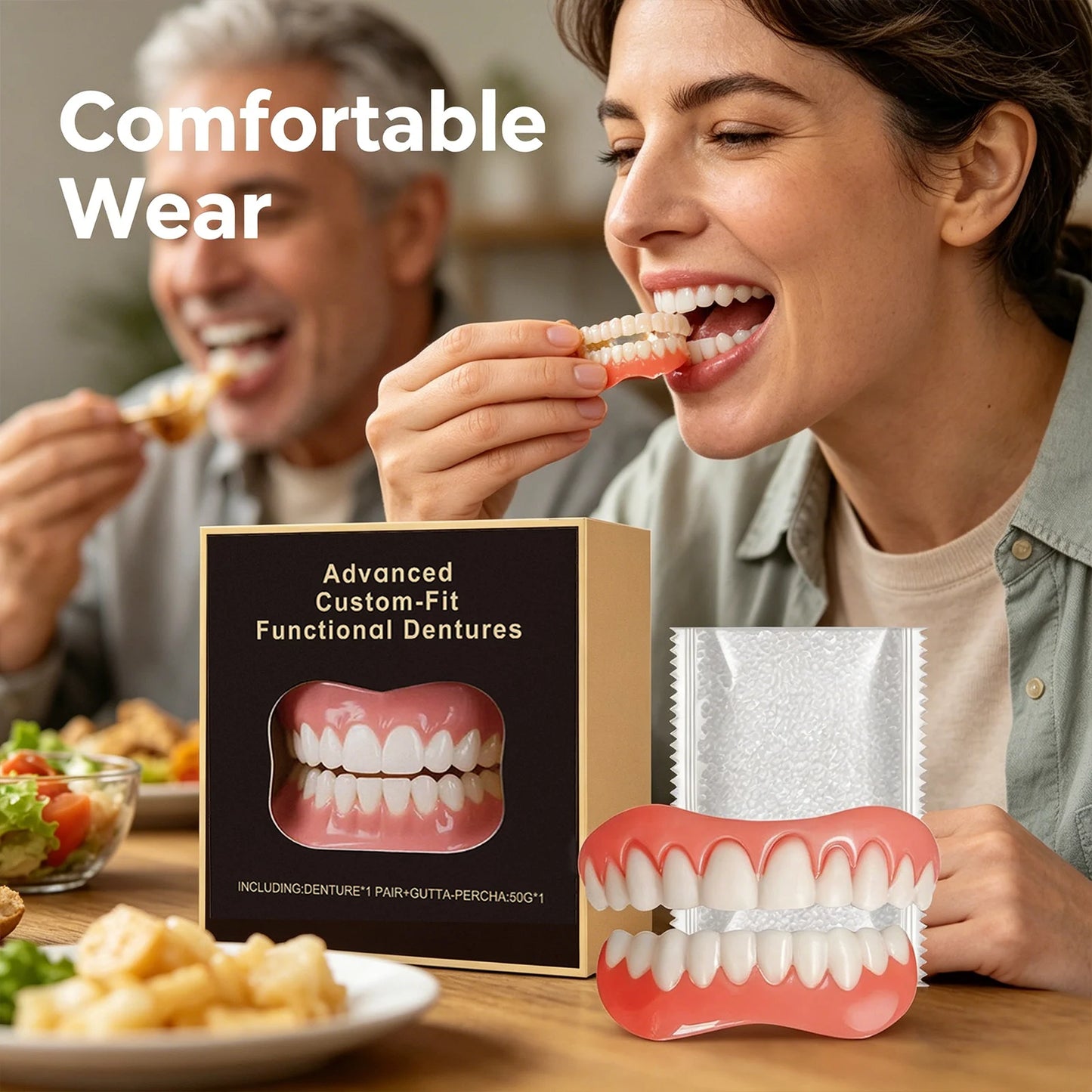Denture Modification Kit | Fill Tooth Gaps & Fake Teeth Set Denture Modification Kit Peaceful Pleasures Health and Wellness