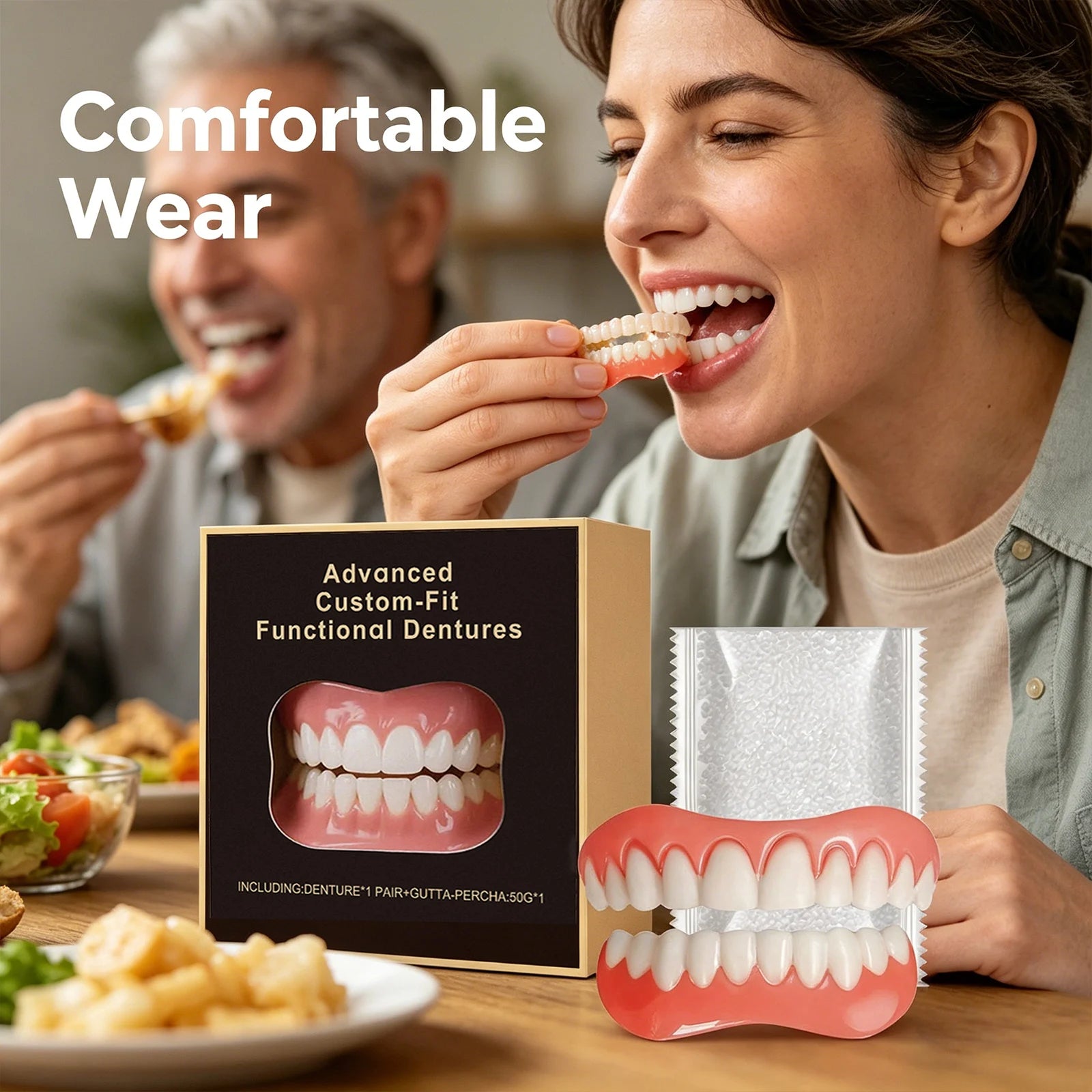 Denture Modification Kit | Fill Tooth Gaps & Fake Teeth Set Denture Modification Kit Peaceful Pleasures Health and Wellness