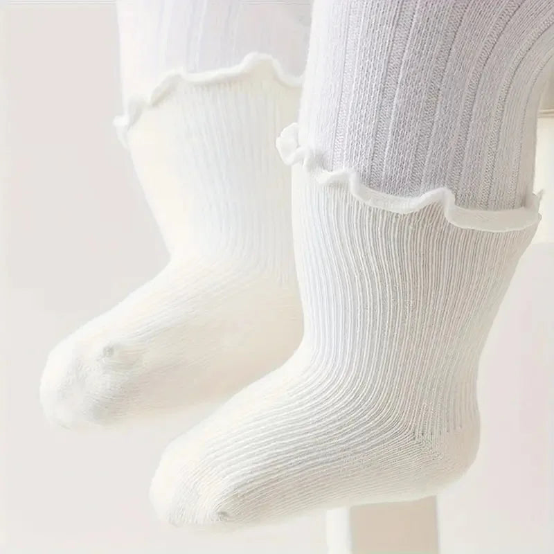 Girls Toddler Retro Knitted Cotton Socks | Ages 1–5 Years