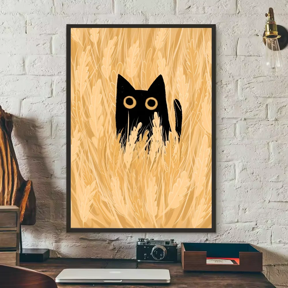 Funny Cute Cat Poster HD Waterproof Wall Art – Home Decor Wall Art Poster Peaceful Pleasures Health and Wellness z17 40X50cmNoframe