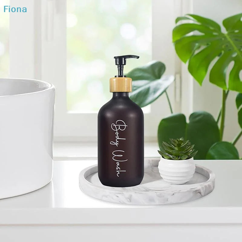 Frosted Soap Dispenser Set – Refillable Lotion Pump Bottles