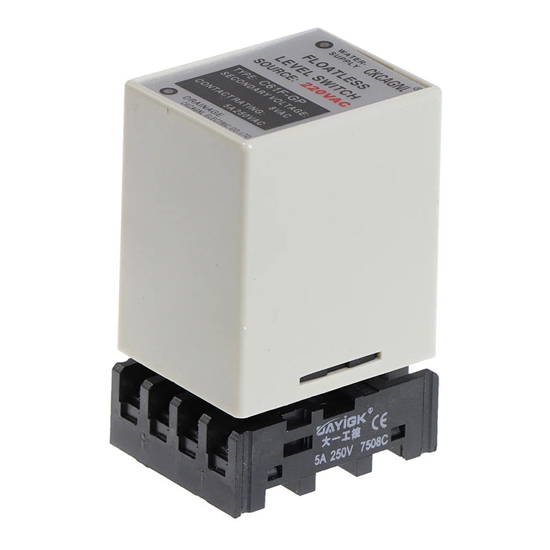 1PC C61F-GP AC220V Level Relay Floatless Level Switch Level Controller with Base Peaceful Pleasures Health and Wellness