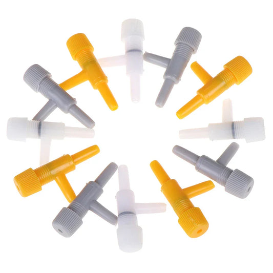 10-Pack Aquarium Air Flow Control Valves | 4mm Air Line Tubing Aquarium Air Valve Oasis Select